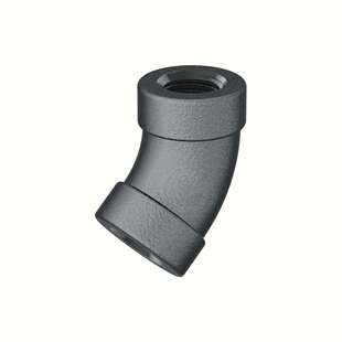 Low-Pressure Galvanized,45De Elbow Connector，Iron,1/4BSPT F