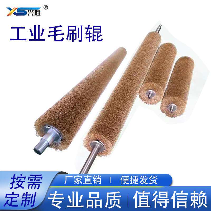 清洗机毛刷辊 异型缠绕尼龙丝水果机械除尘毛刷辊 植毛工业毛刷辊