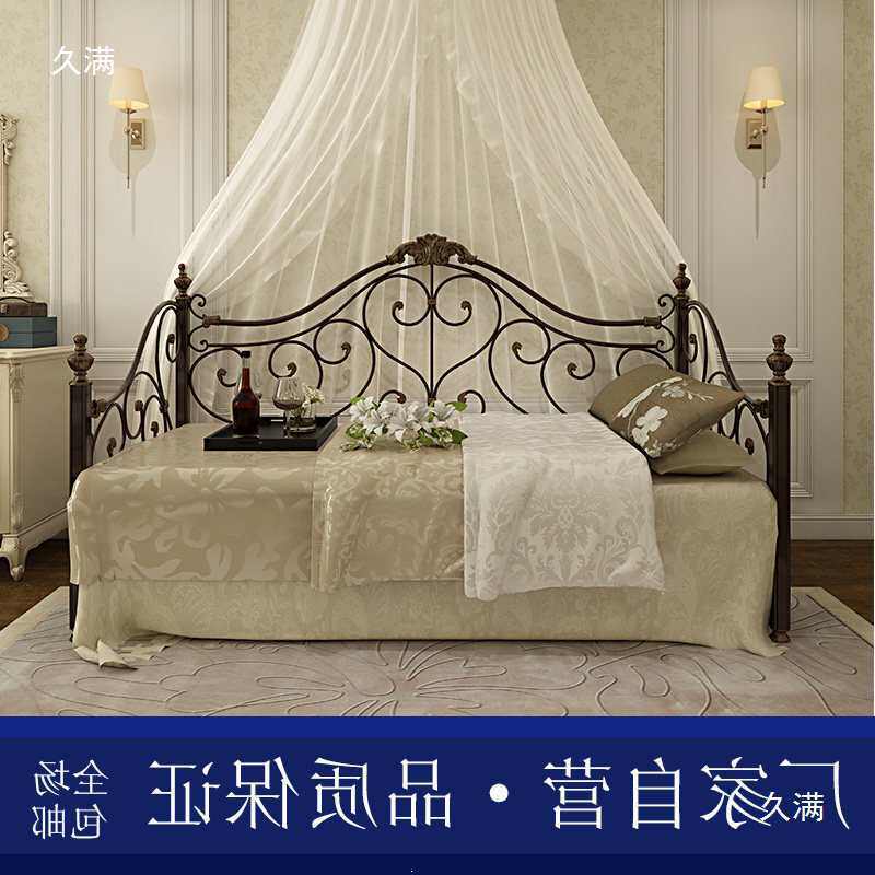 铁艺沙发床两用双人欧式复古公主单人小户型多功能沙发铁艺床