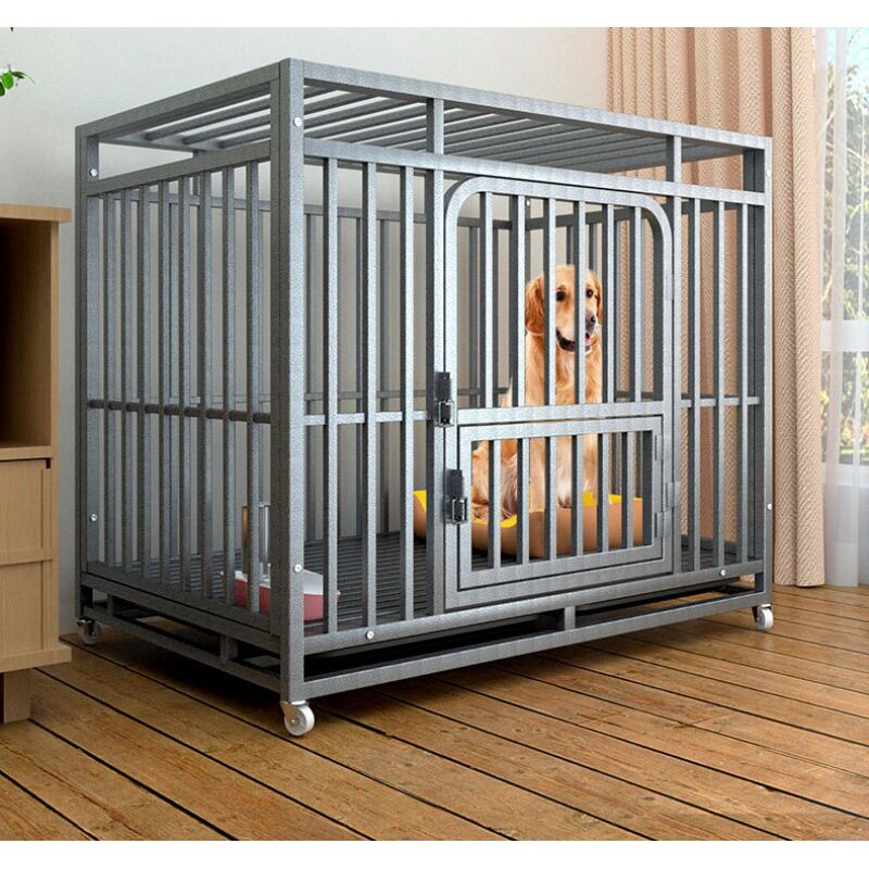 狗笼子中大型犬全方管狗笼加粗室内宠物笼子带厕所铁笼狗窝