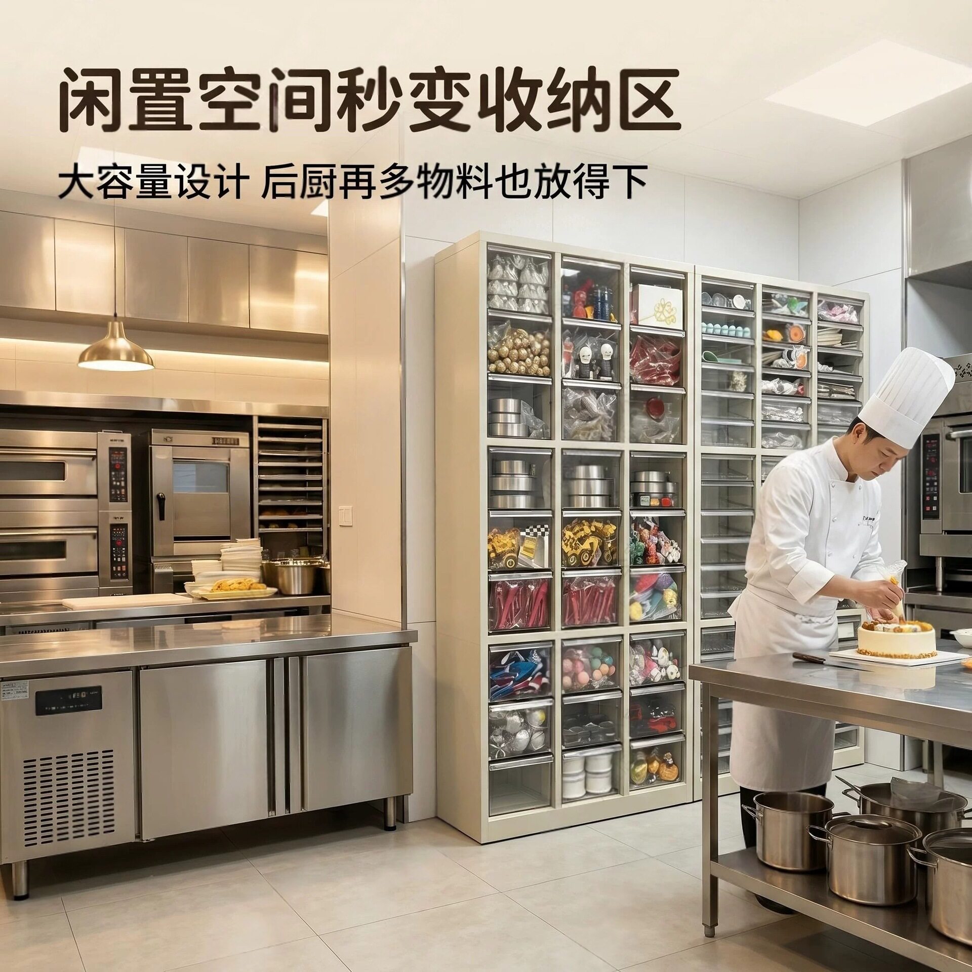 A4文件资料柜透明抽屉式分层收纳烘焙店蛋糕饰品插件多功能收纳柜
