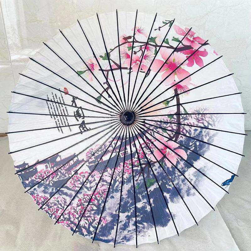 厂家直供日式复古风踏青摄影道具装饰伞 可拆卸两节竹制工艺伞