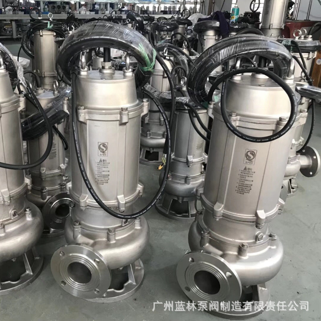 不锈钢耐高温排污泵80WQ40-18无堵塞大流量污水潜水泵