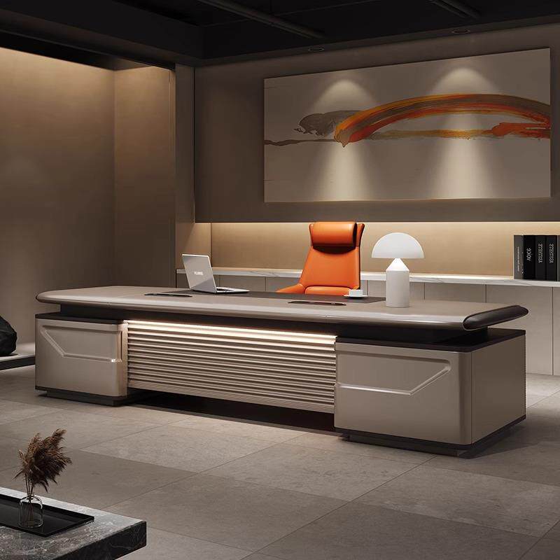 老板办公桌椅组合轻奢大气女总裁桌简约现代领导大班台办公室家具
