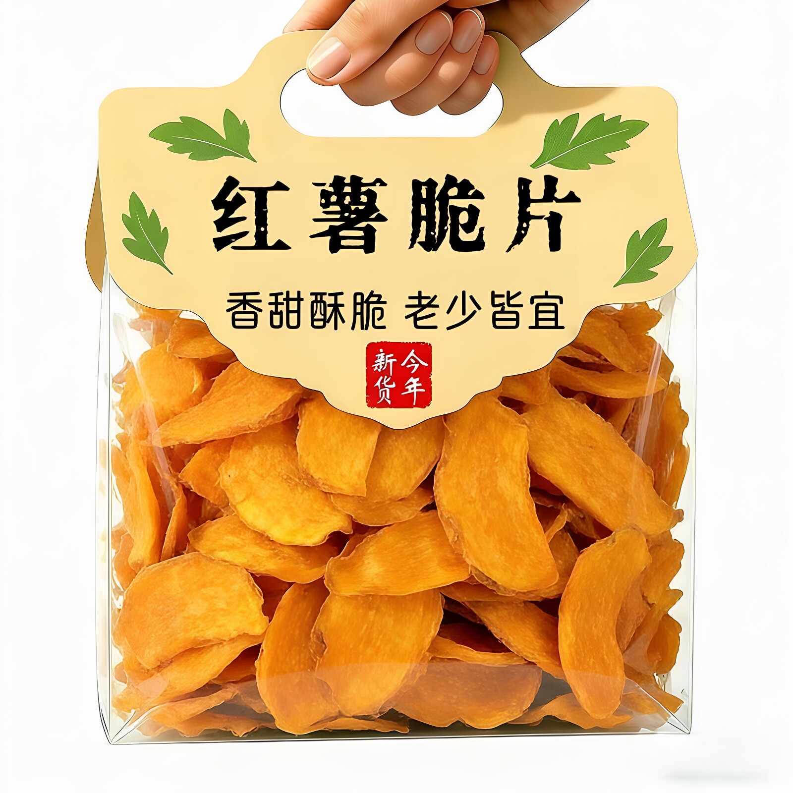 香脆地瓜干原切红薯片芝麻香脆番薯干健康农家自制零食袋装一整箱