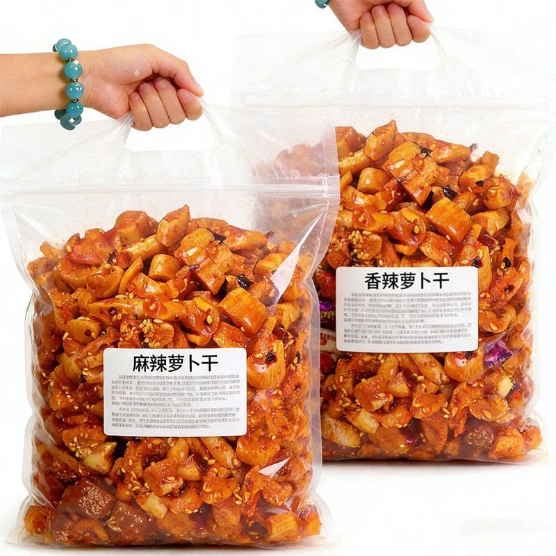 嘎嘣脆麻辣萝卜干下饭菜农家川味高山香辣脆辣萝卜干丁咸菜即食