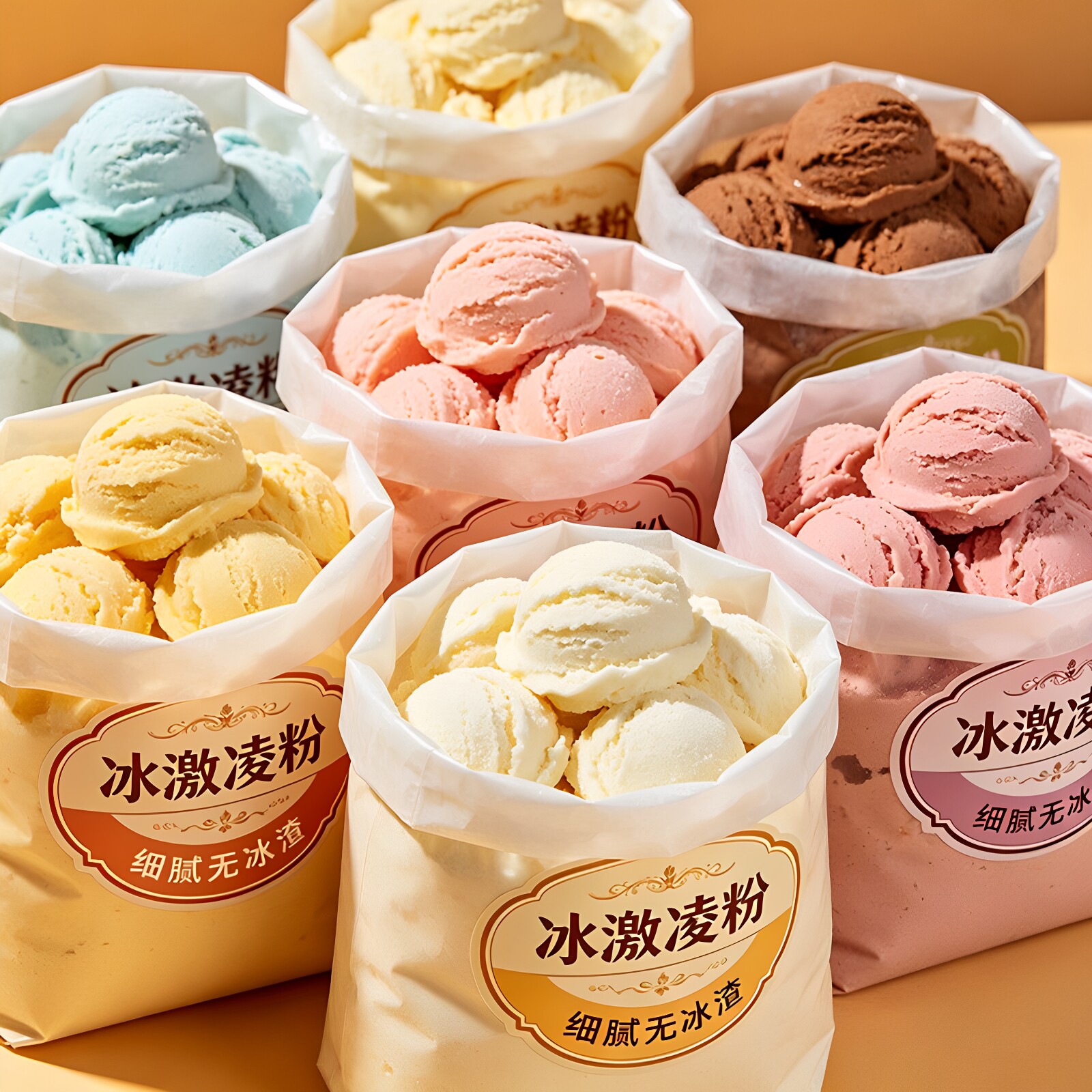 家用冰淇淋粉自制冰棒商用批发diy材料雪糕冰棒圣代甜筒摆摊原料