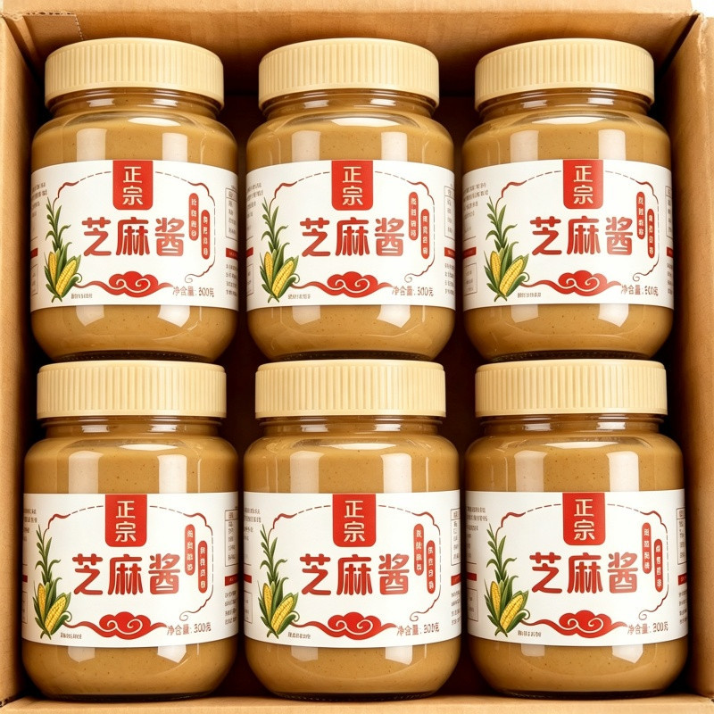 新店开业2罐特惠】纯芝麻酱优质好原料家用必备芝麻酱纯无添加