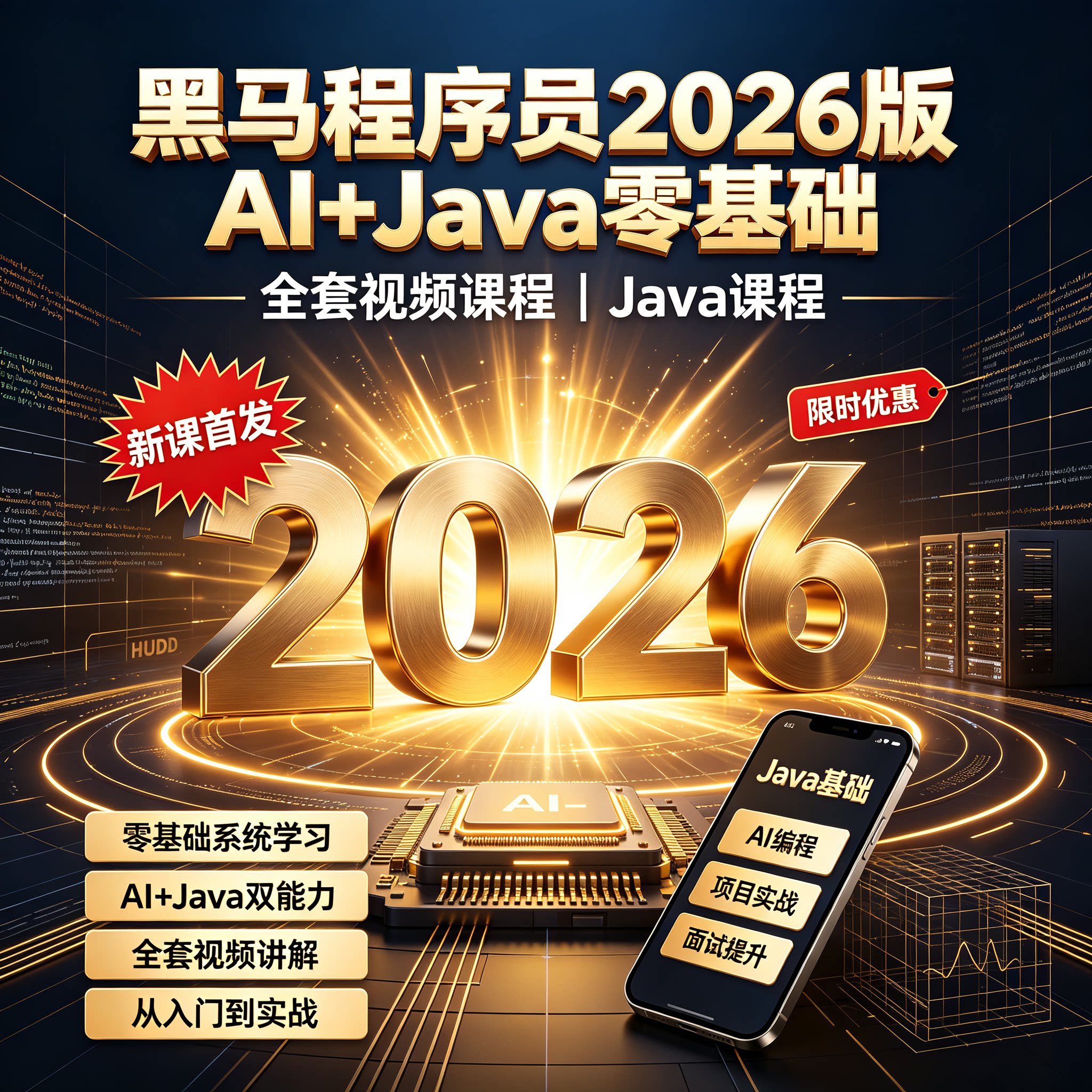 黑马程序员2026版AI+Java零基础全套视频课程Java课程