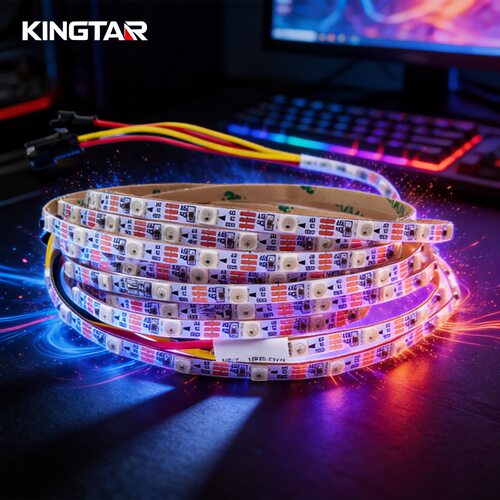 4mm超窄led幻彩灯带5V SK6812rgb3535灯珠可编程调光机箱跑马灯条