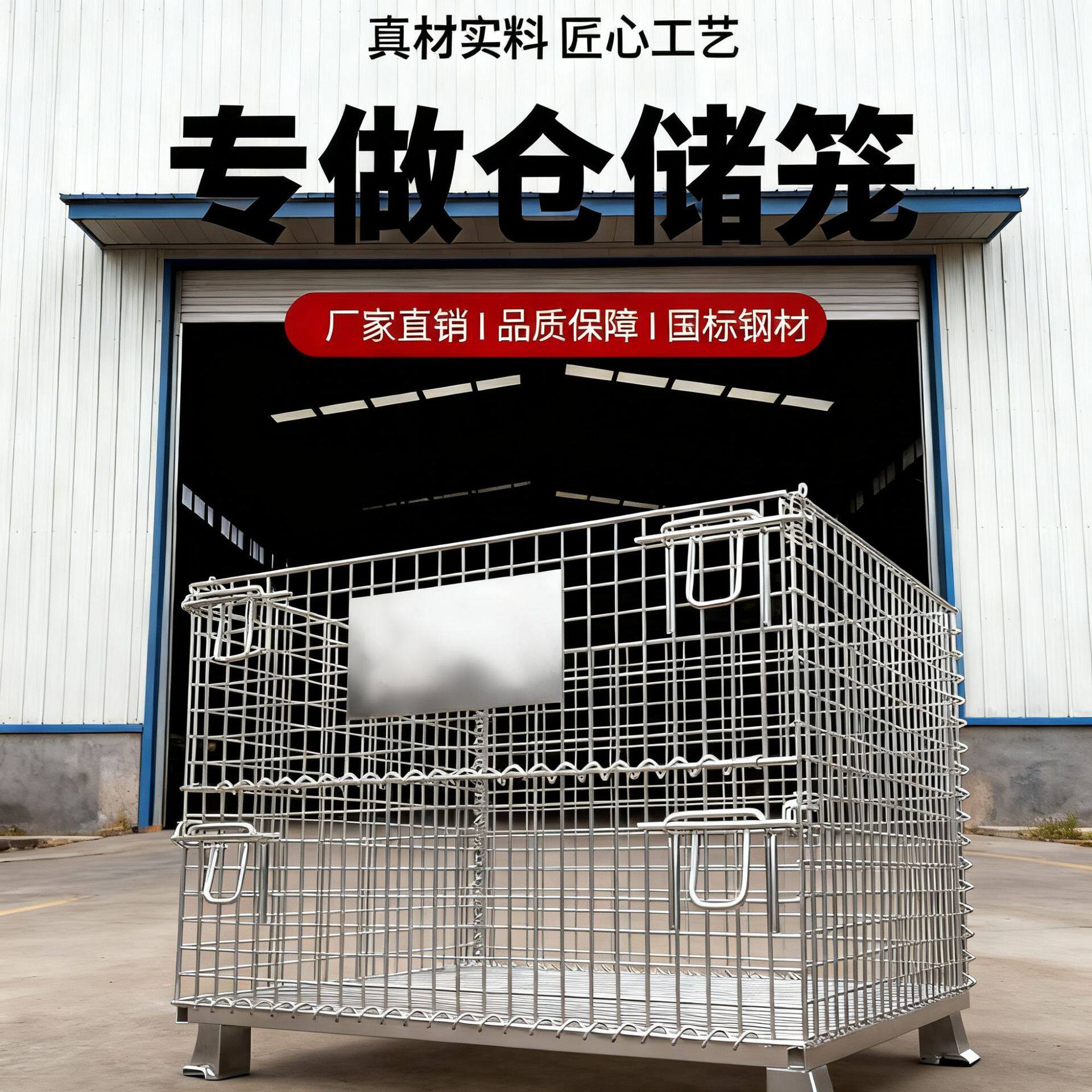仓储笼折叠铁网框 重型物流快递分拣筐 仓库周转笼移动储物笼