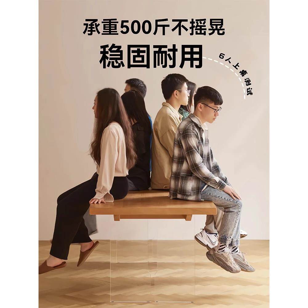 渐变色亚克力桌腿餐桌透明盒子型支撑脚轻奢支架悬浮桌脚桌腿