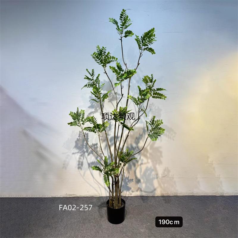仿真叶下珠假盆栽装饰插花电视柜样板间假树大型落地绿植摆件