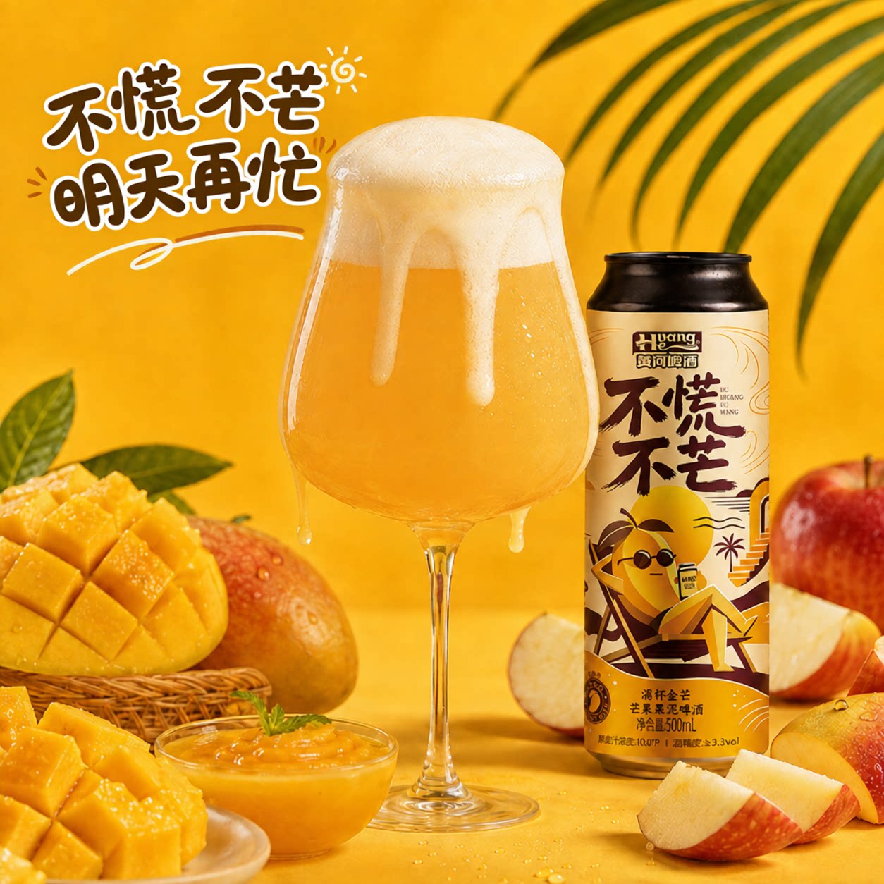 黄河啤酒芒果泥啤酒6罐装10度图片