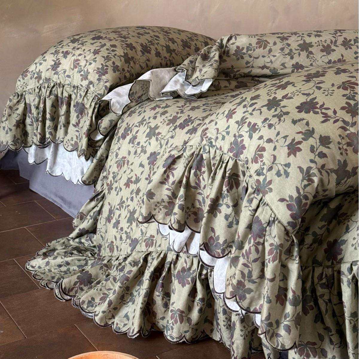 诗和远方︱法式小众花边全棉双层纱四件套纯棉少女柔软纱布床品2m