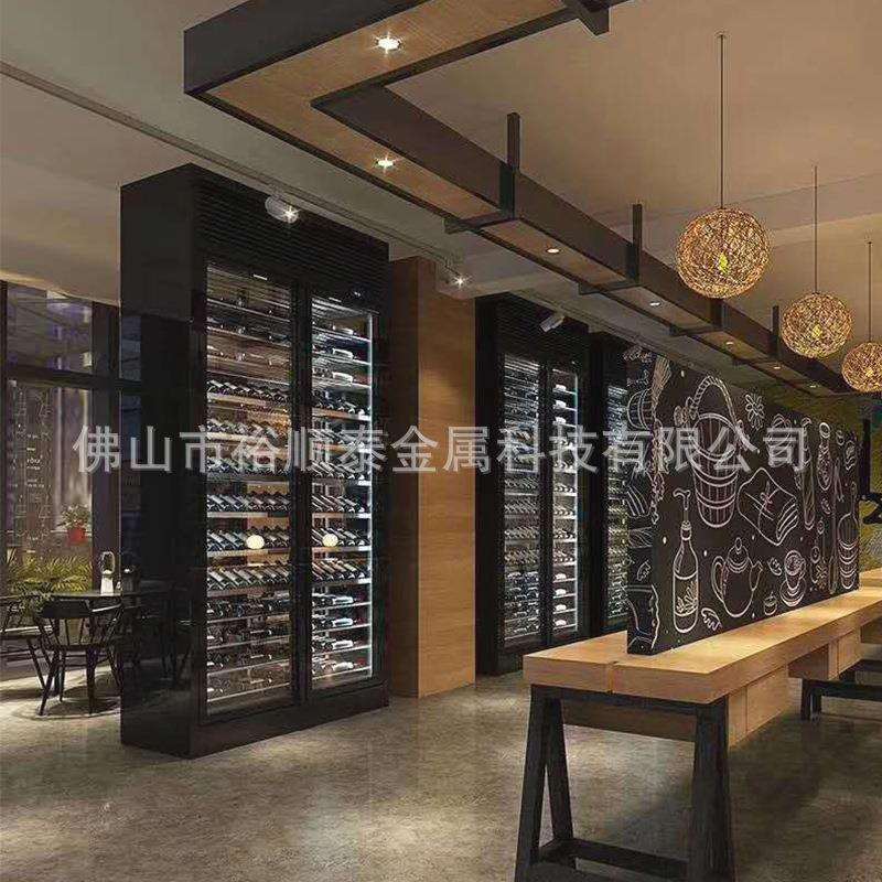 不锈钢酒柜酒架厂家深圳北京玫瑰金香槟金不锈钢恒温红酒柜