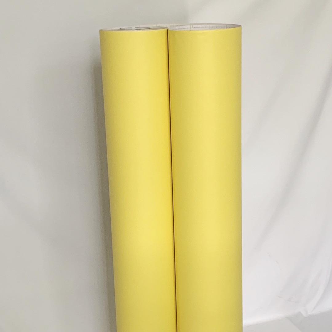 特厚导气槽麻面哑光自粘黄色墙纸壁纸展柜装饰贴膜翻新贴纸波音片