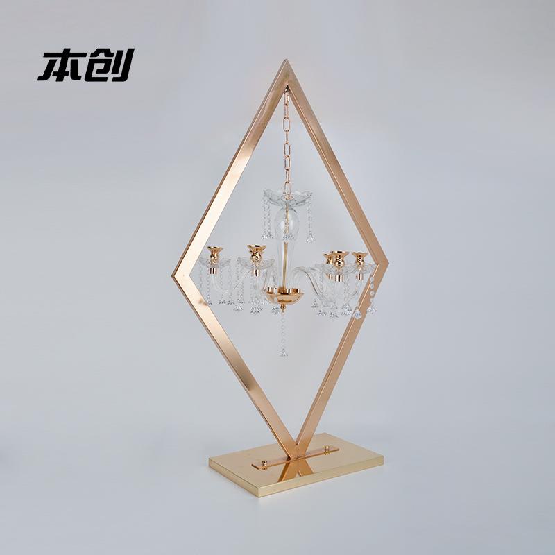 欧式水晶烛台婚礼布置金色摆件金色蜡烛架婚庆用品派对装饰蜡烛台