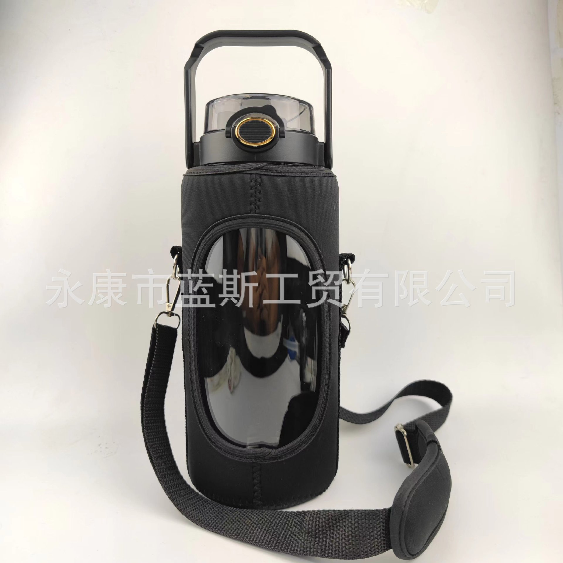 64oz玻璃杯潜水布袋双饮盖户外