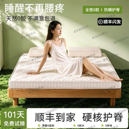 天然S型黄麻椰棕硬垫卧室儿童乳胶护腰护脊床垫折叠榻榻米垫子