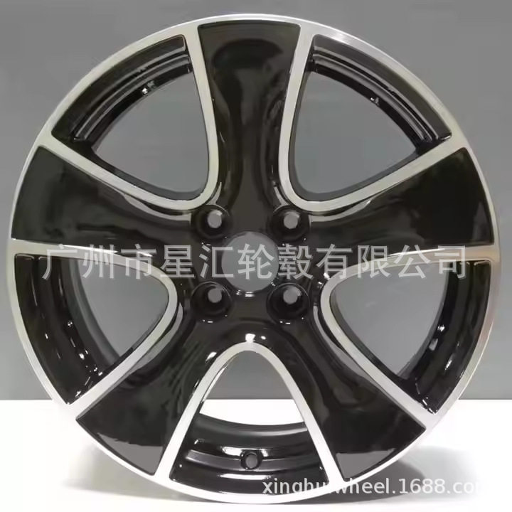 16寸铝合金轮毂PCD 4X100 尺寸16X6.5 黑色车面 MB 热销轮毂