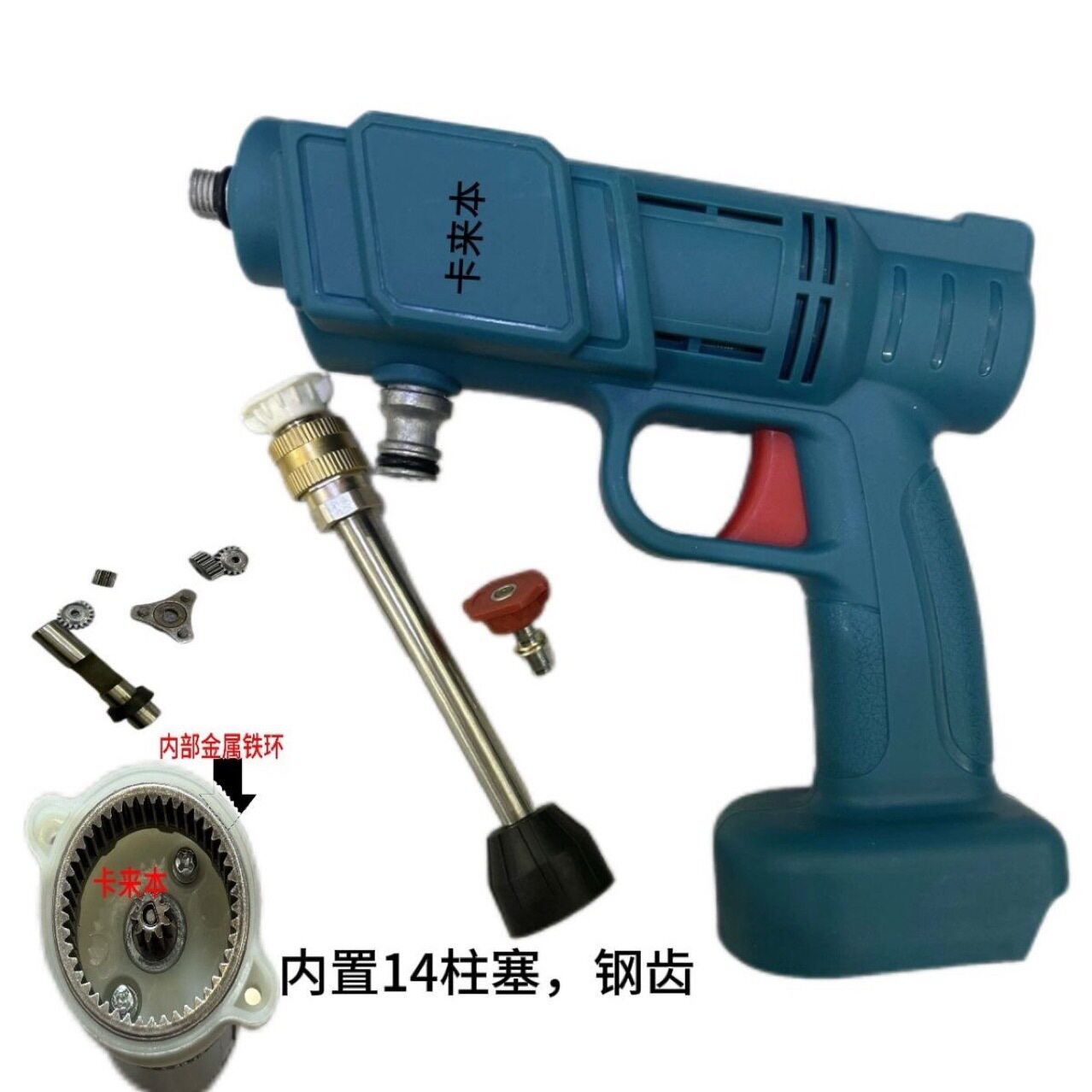 无刷电机大功率纯铜铝合金通用泵头总成洗车配件裸机无刷水泵家用