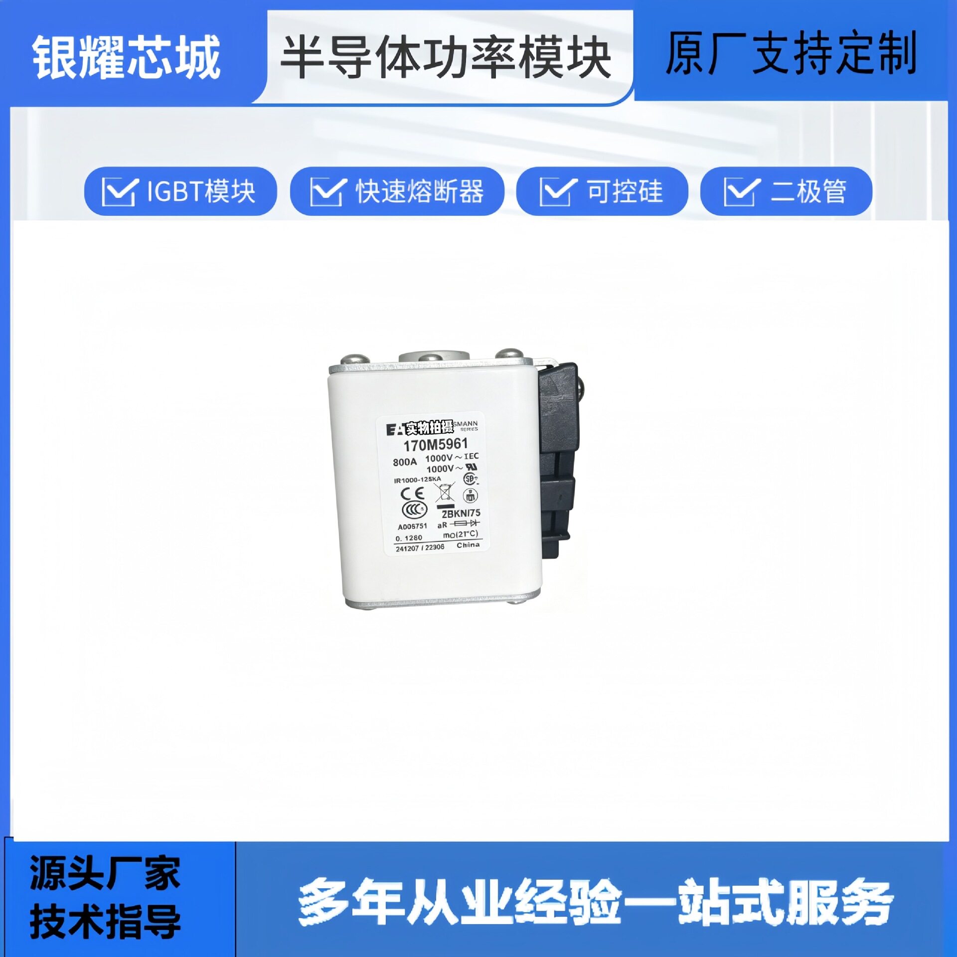 170M5961快速熔断器保险丝熔丝熔芯保险丝底座现货