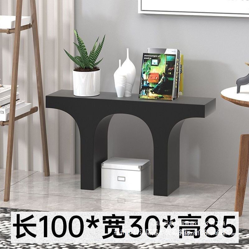 法式极简壁炉装饰柜北欧玄关台拱形佗寂装饰柜入户玄关柜展示架