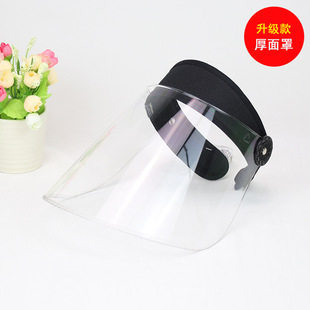 遮雨帽骑车防雨防风帽护脸透明面罩挡雨帽飞沫防护唾沫护目眼镜