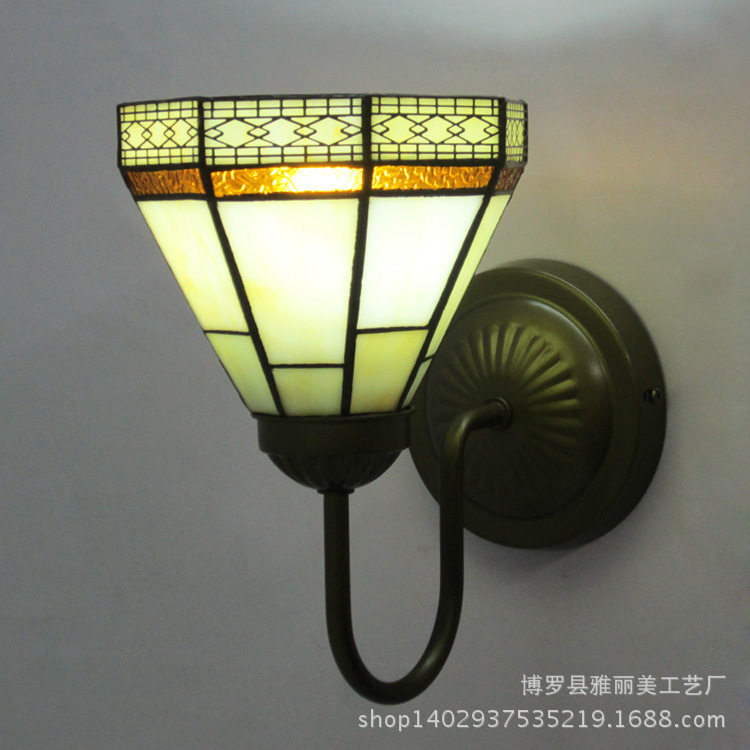 家居蒂凡尼灯饰西班牙风格壁挂式壁灯镜前灯地中海简约过道墙壁