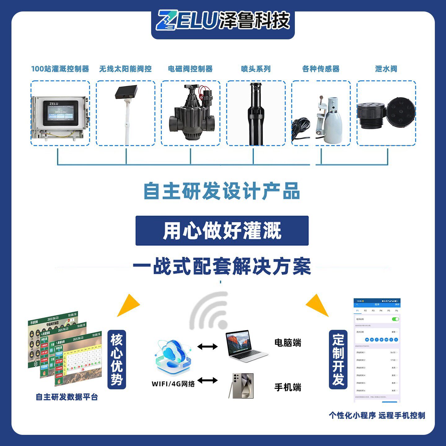 自动灌溉浇水系统智能定时手机远程控制草坪喷灌喷淋设备
