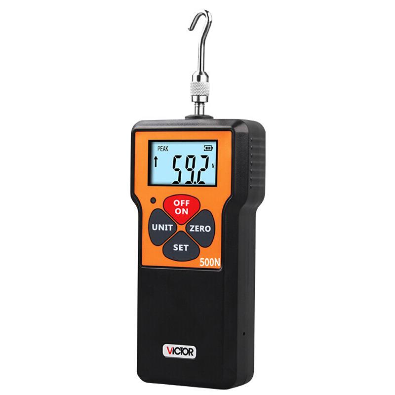 胜利仪器VC500N数显推拉力计测力计推力计拉力计500N公制50kg