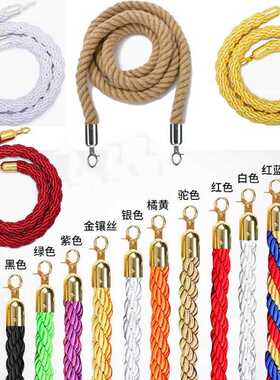 不锈钢一米线栏杆红绒绳迎宾球头礼宾柱不锈钢挂绳围栏隔离警戒线