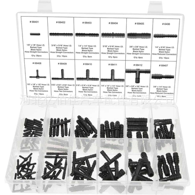 113PCS汽车快速接头喷水管接头三通T通直通卡扣组合