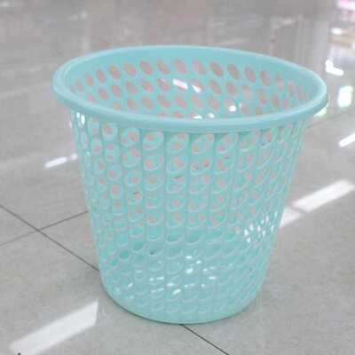 家用时尚镂空垃圾桶 塑料圆桶形网格纸篓筒 5元家居百货