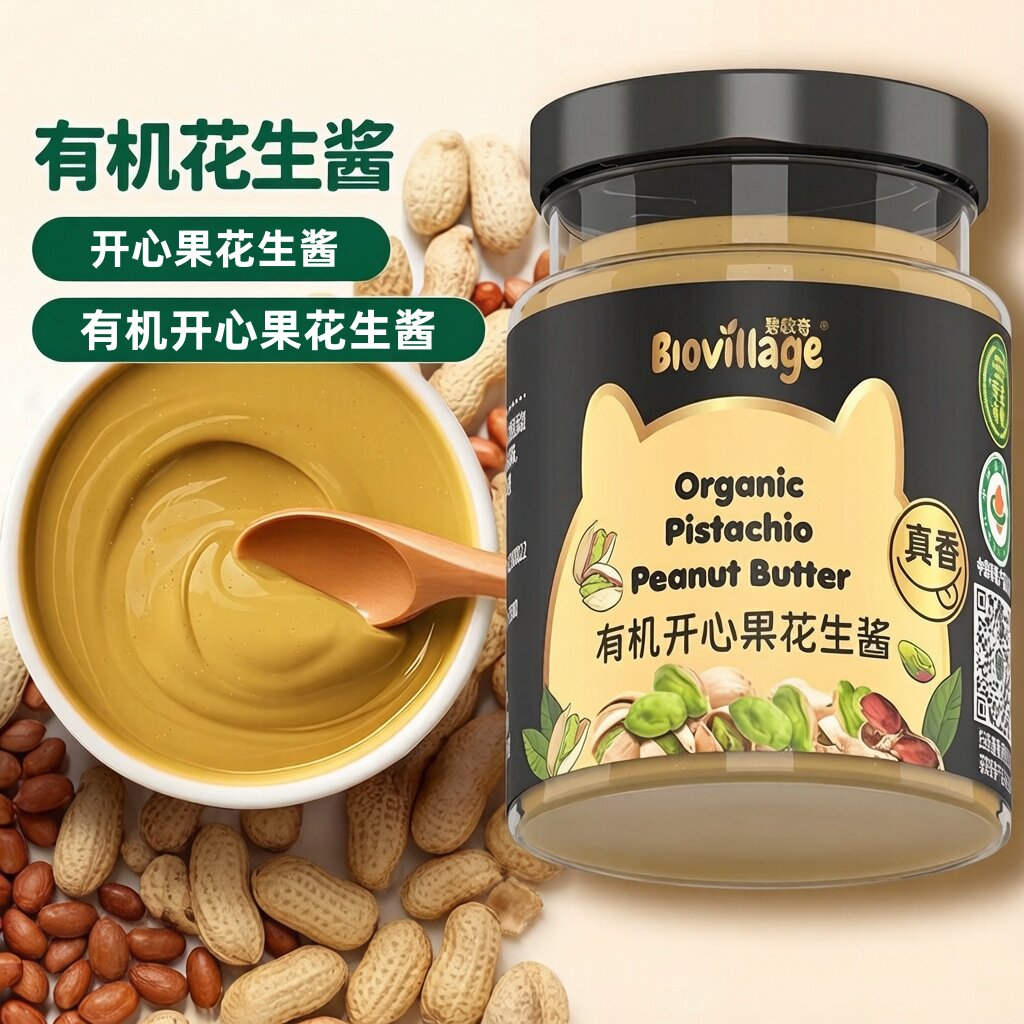 碧欧奇有机开心果花生酱儿童调料