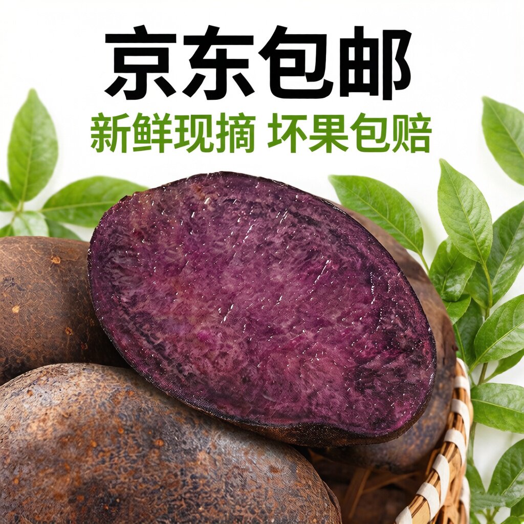 山东潍坊现摘软糯香甜紫薯土豆