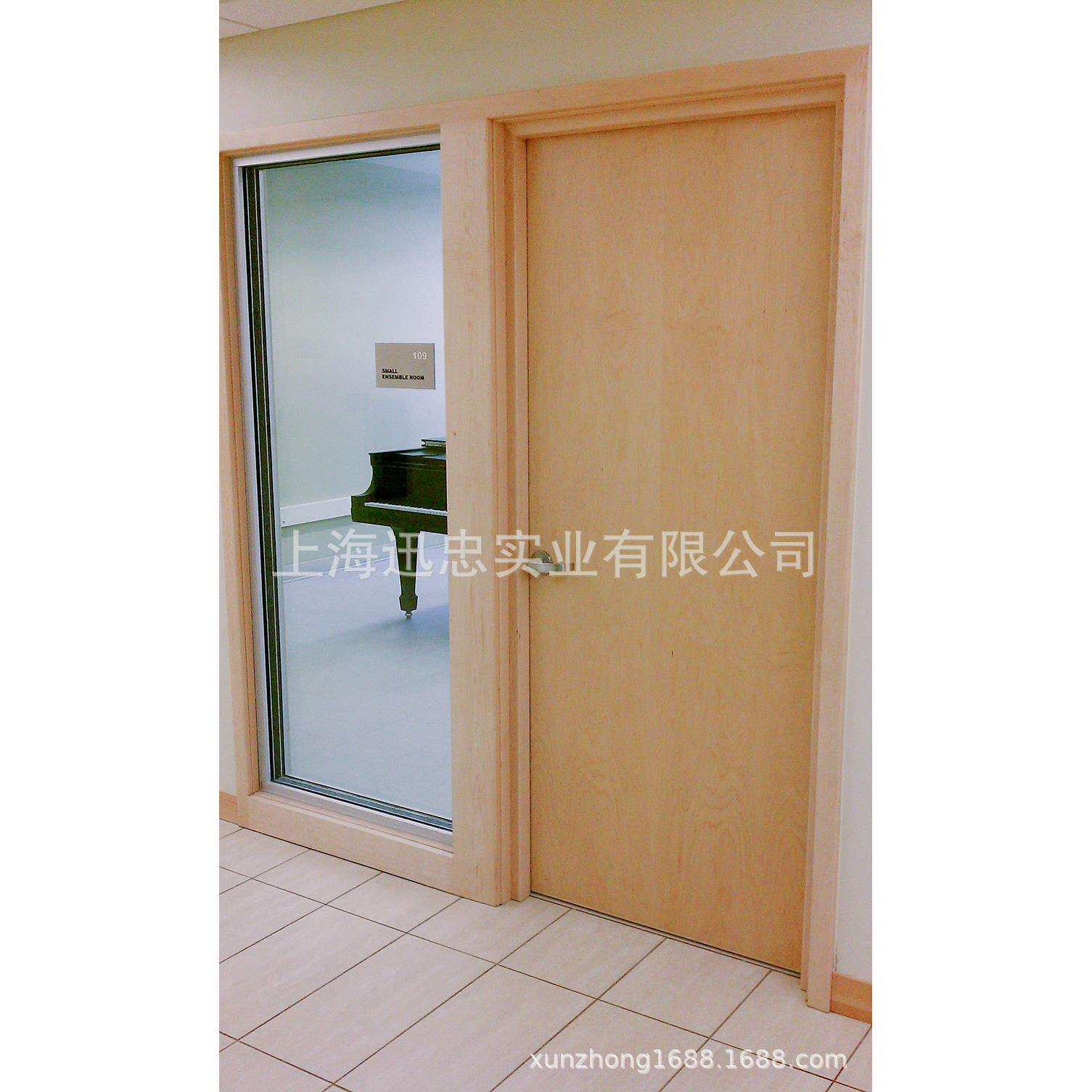 [厂家]加厚39分贝木质隔声门会议室静音门琴房鼓房木制隔音防火门