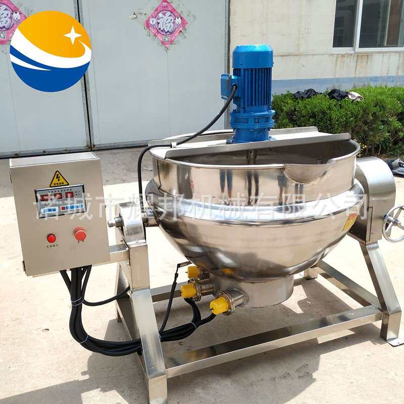 不锈钢电加热自动搅拌炼蜜锅 双层熬蜂蜜机器 工业玉米糖浆熬制锅
