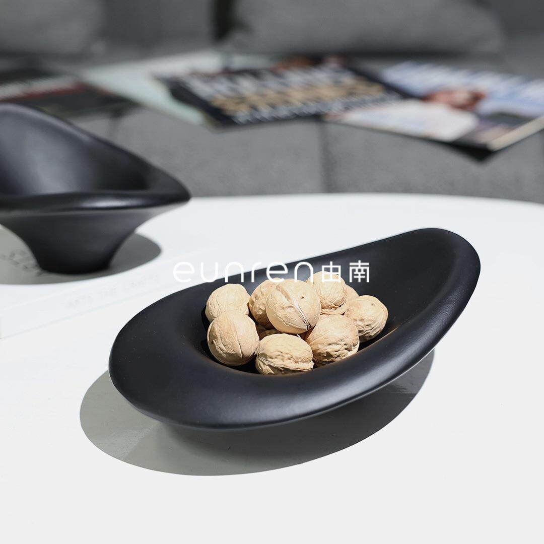 新中式现代艺术树脂果盘收纳创意摆件桌面样板间家居简约软装饰品