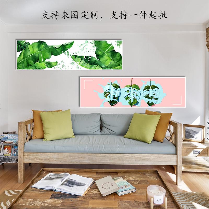 现代简约客厅装饰画卧室床头喷绘挂墙壁画带框油画帆布画厂家