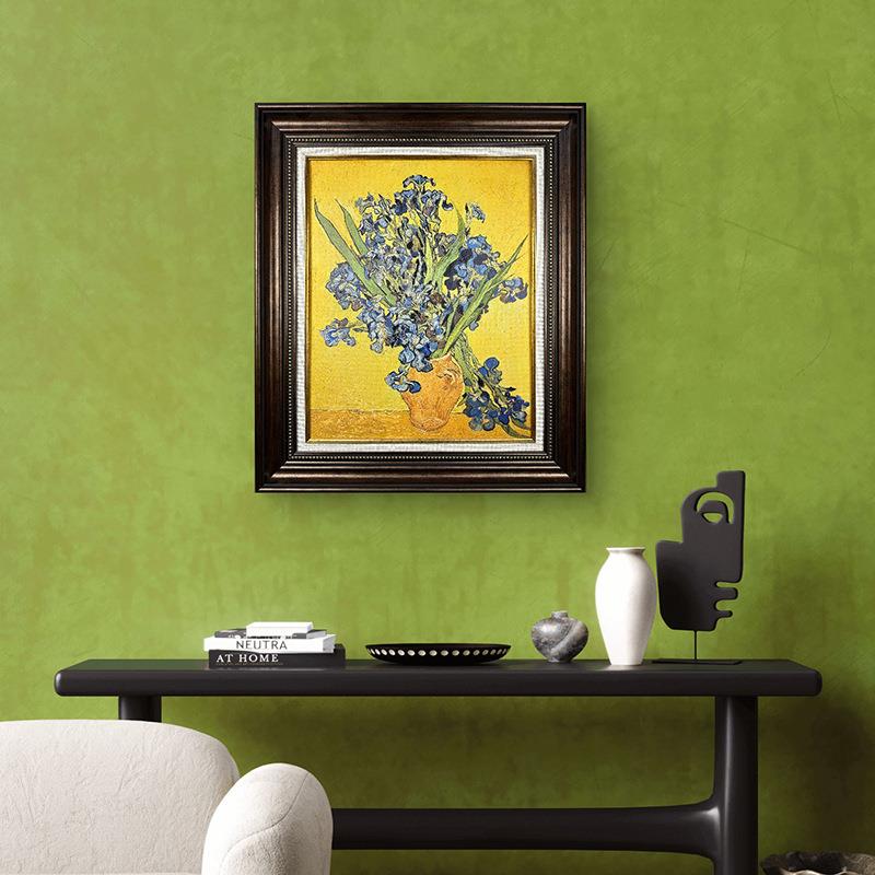 名画家居装饰画向日葵 油画复制品卧室餐厅玄关挂画复古挂画