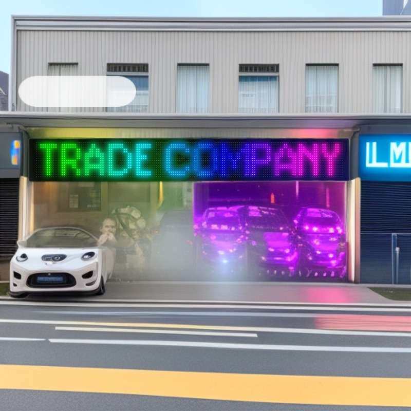 车贴LED屏门店招牌广告屏LED随贴屏滚动字幕屏柔性屏流动广告户外