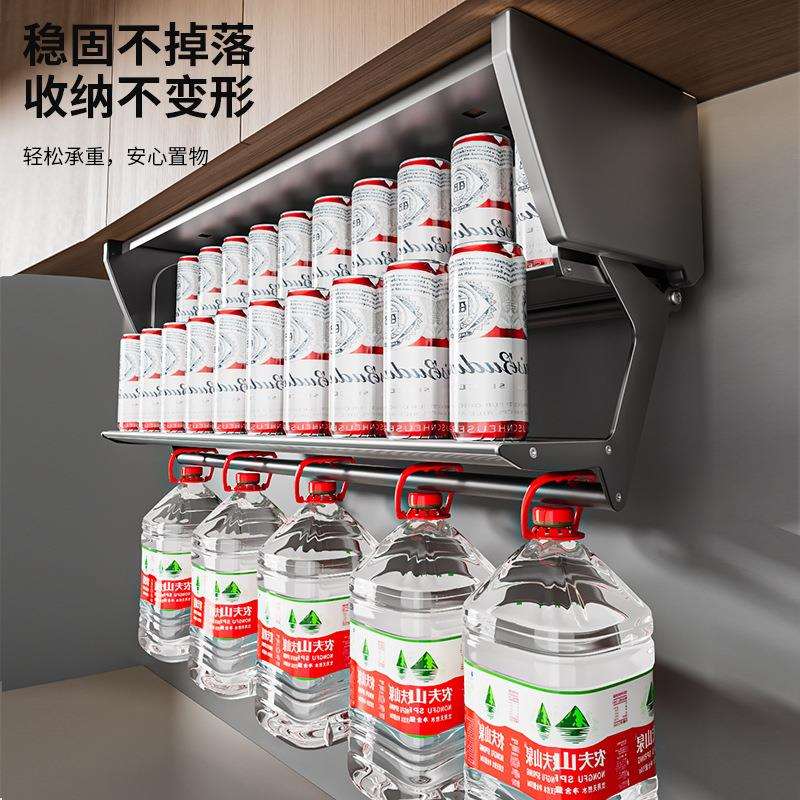 百悍厨房吊柜拉篮下拉式橱柜调料置物架壁挂家用储物碗碟收纳架子