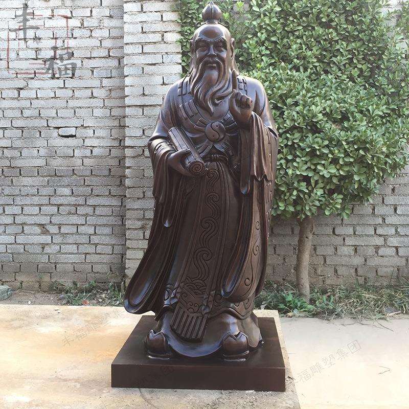 铸铜古代名人老子雕塑 大型老子骑牛铜像 寓言故事广场铜小品摆件