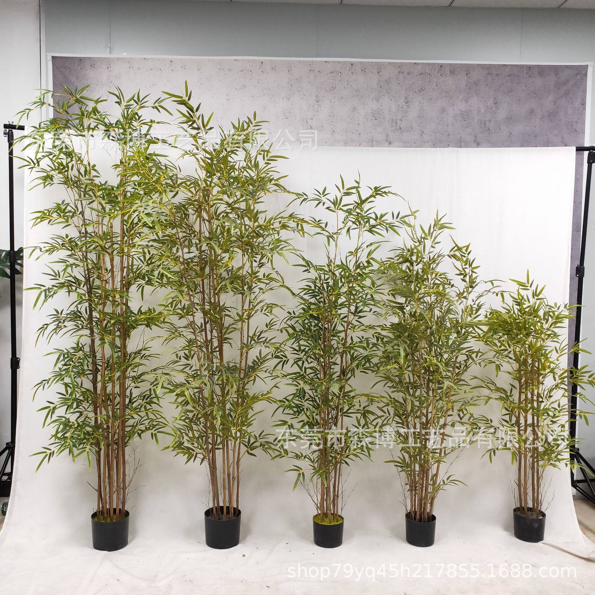 仿真真杆竹子盆栽 软装园林绿植细叶子散尾葵针葵落地橱窗假植物