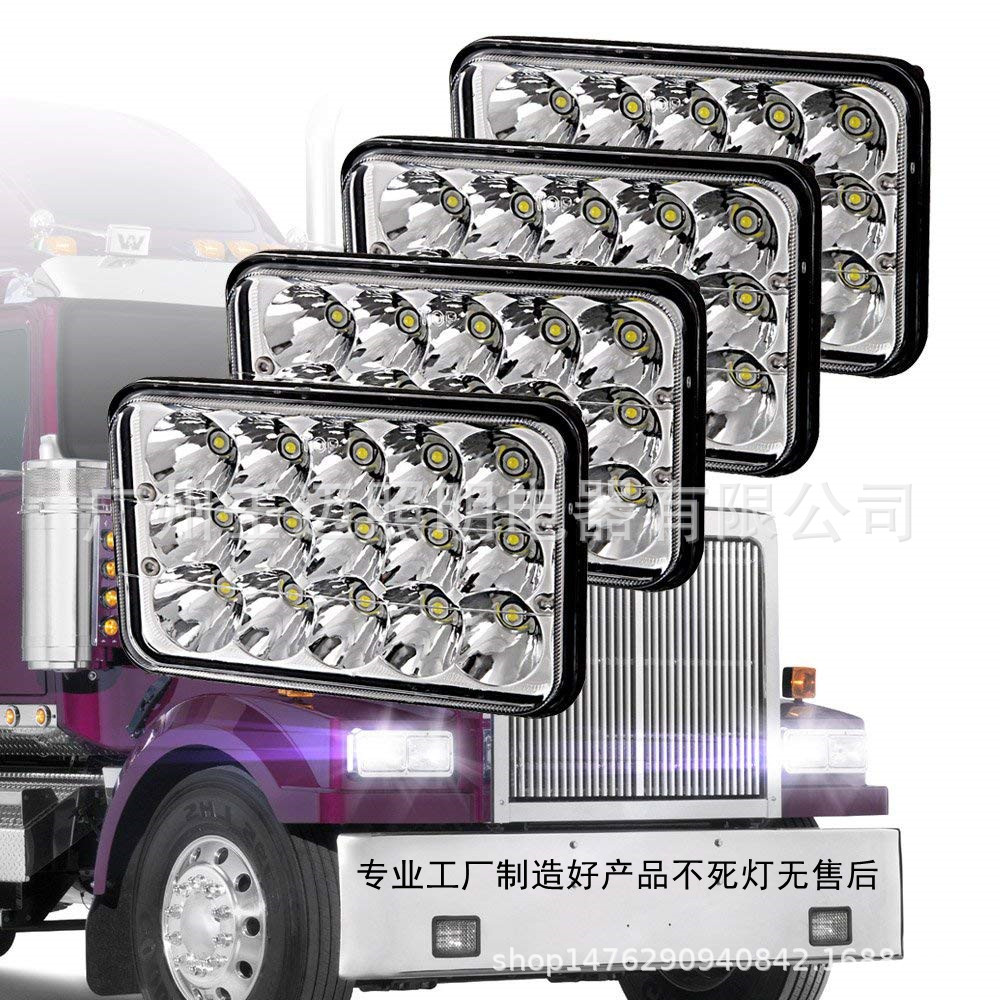 4x6方灯 LED5寸方灯45W高亮车LED方灯远近光前照大灯4x6LED工作灯
