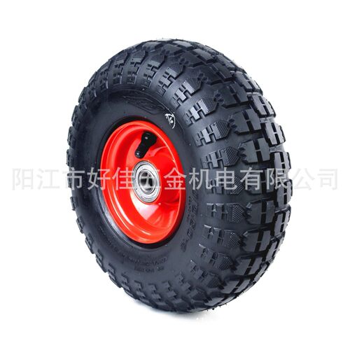 源头工厂产品4.10/3.50-4 10寸好佳牌高承载减震降噪真空充气脚轮