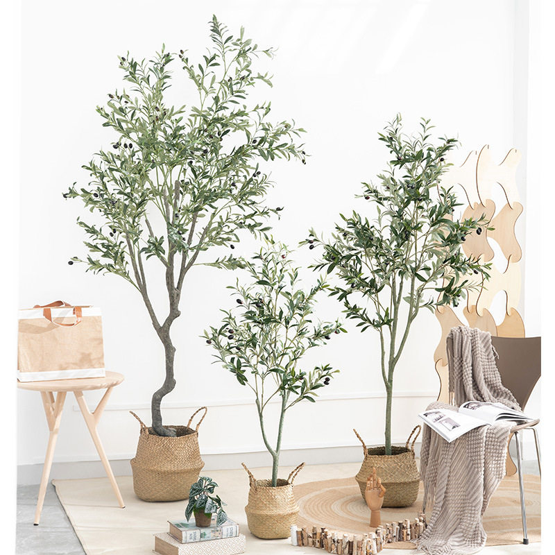 仿真植物橄榄树假绿植批发盆栽摆件客厅大型仿真假树树高仿真
