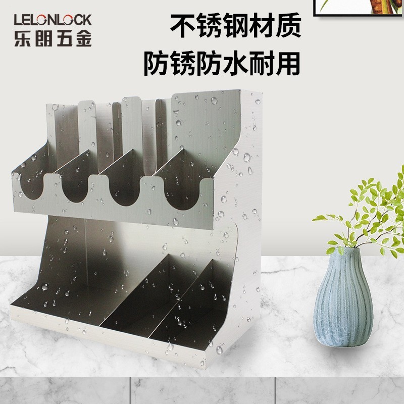 批发不锈钢纸杯架多功能收纳盒咖啡吧台吸管分杯器奶茶店置物架